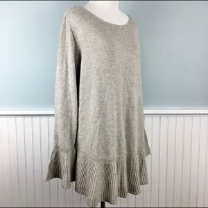 NWT Style & Co 3X Ribbed Bell Sleeve Tunic Sweater